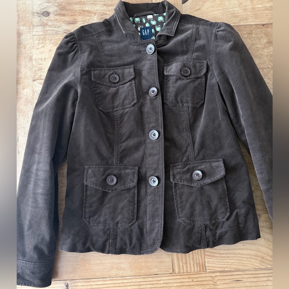 GAP Women's Dark Brown Utility Jacket - Picture 2 of 8